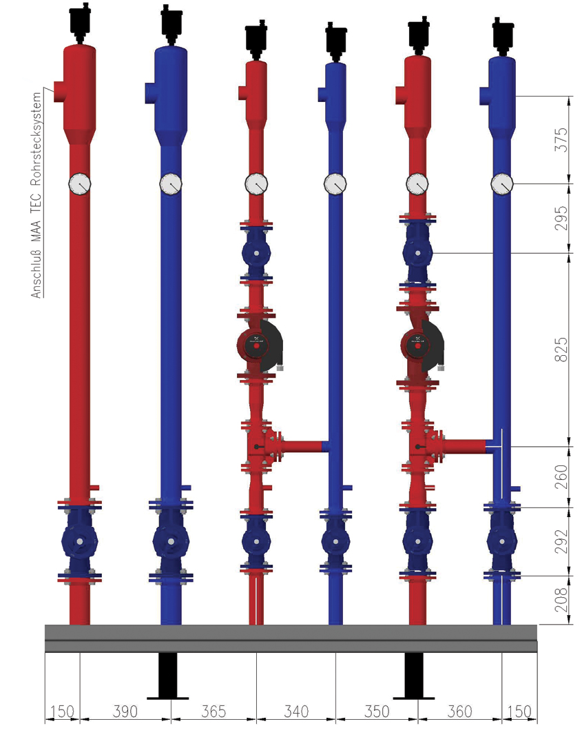 Verteileraufbau Zeichnung von Maatz-Christensen